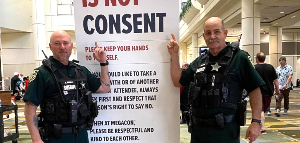 two deputies working the convention center