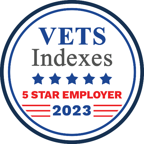 Logo for 2023 Vets indexes 5 star employer