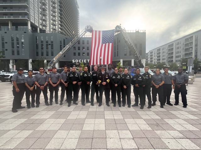 Group Photo of the explorers with the Sheriff
