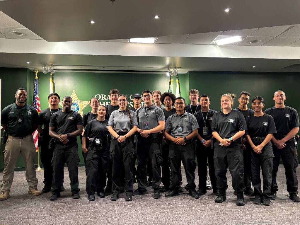 Group Photo of Explorers inside the Sheriff's Office Building
